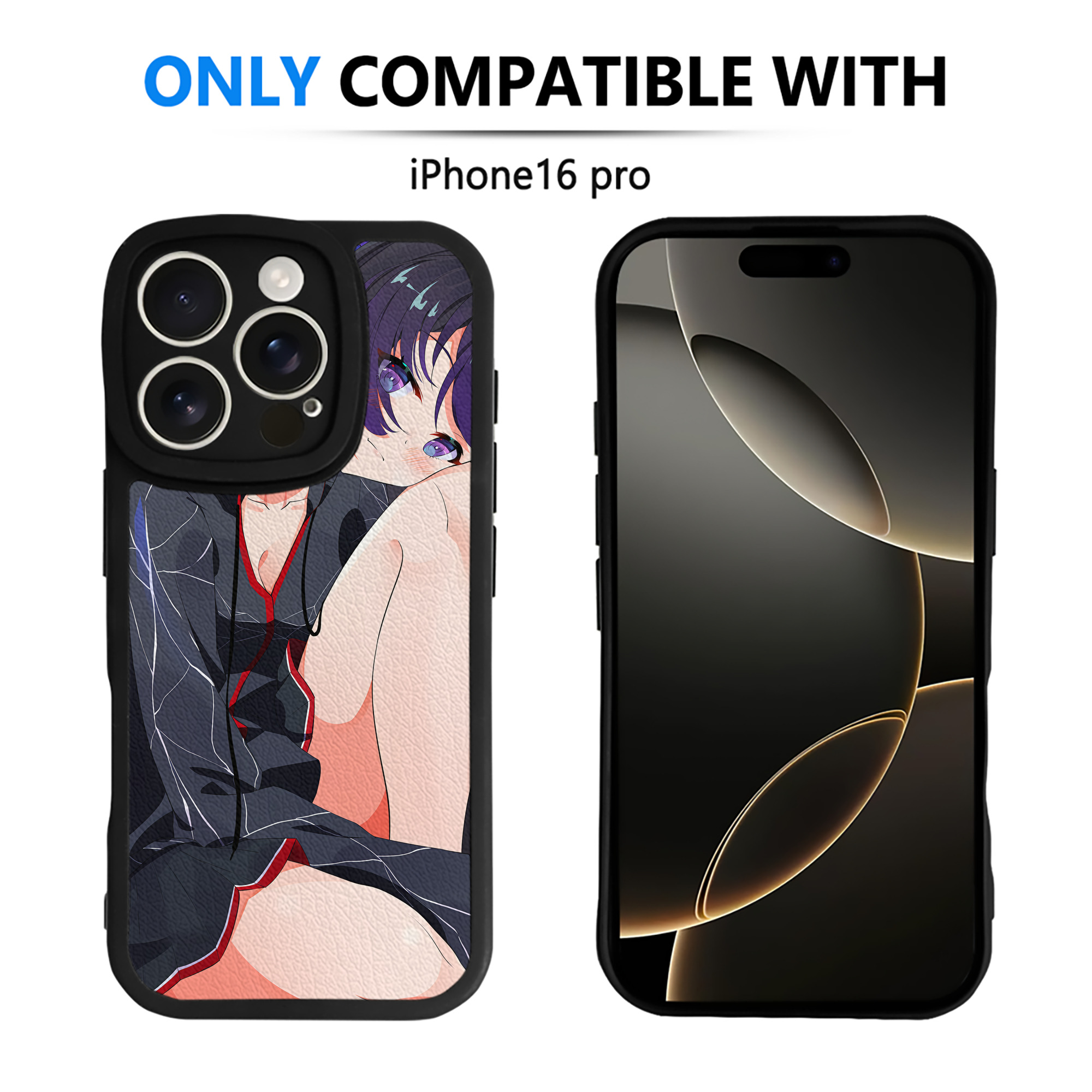 （画像用） 鬼滅の刃（きめつのやいば）蟲柱-胡蝶 しのぶ／こちょう しのぶ Kochou Shinobu 【iPhone 16シリーズ対応】シリコンスマホケース（レザー調） 材質：シリコン